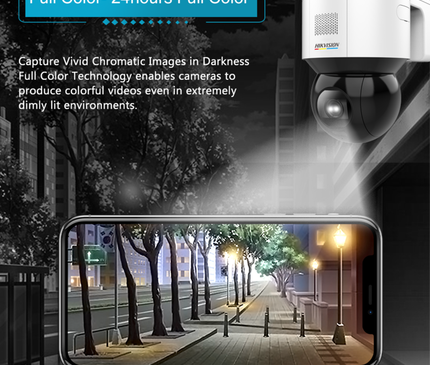 Hikvision Hikvision DS-2DE3A404IWG-E/W, 4 MP, PTZ, Smart Hybrid LED, WiFi, 2-Wege-Audio, inkl. Wandhalterung