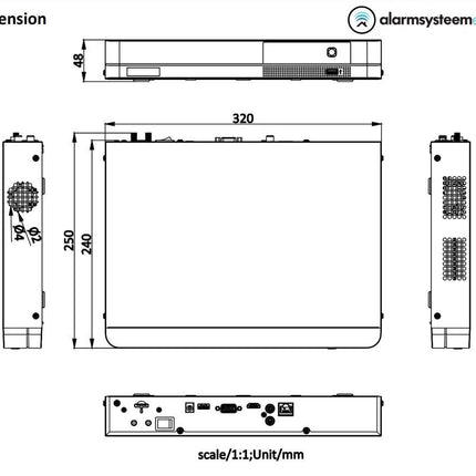 Hikvision Hikvision DS-7604NI-K1/4G NVR 4 canaux 4K avec HDMI et 4G