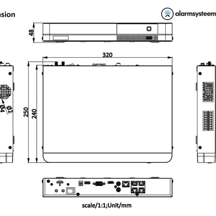 Hikvision Hikvision DS-7604NI-K1/4P/4G 4 channel NVR with 4K HDMI 4G and PoE