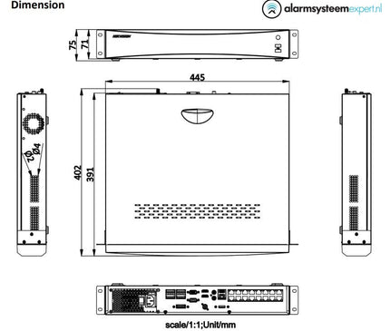 Hikvision Hikvision DS-7732NXI-I4/S Netzwerk-Videorekorder 32 Kanäle ohne PoE, 4x SATA