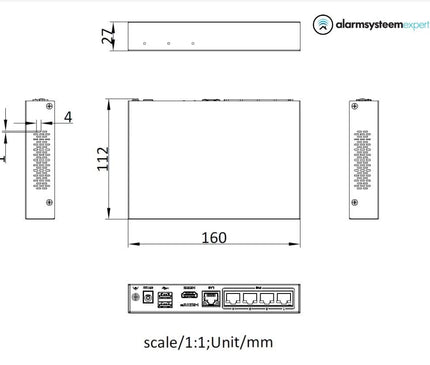 Hikvision Hikvision DS-E04NI-Q1/4P, inkl. 1 oder 2TB SSD Geeignet für 4 IP-Kameras 4x PoE