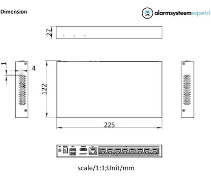 Hikvision Hikvision DS-E08NI-Q1/8P, Incl. 2TB SSD, Geschikt voor 8 IP camera's 8x PoE