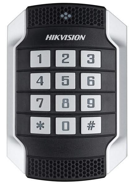Hikvision Hikvision DS-K1104MK, Vandaalbestendige kaartlezer met codetoetsen, MiFare
