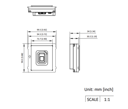 Hikvision Hikvision DS-KD-MFB-S, Fingerabdruck- und Kartenlesemodul aus Edelstahl