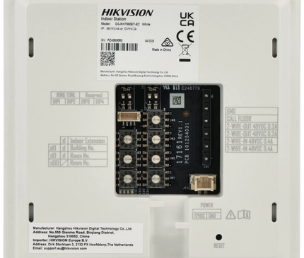 Hikvision Hikvision DS-KH7000EY-E2-W, 2-Draads Modulaire intercom, binnenpost