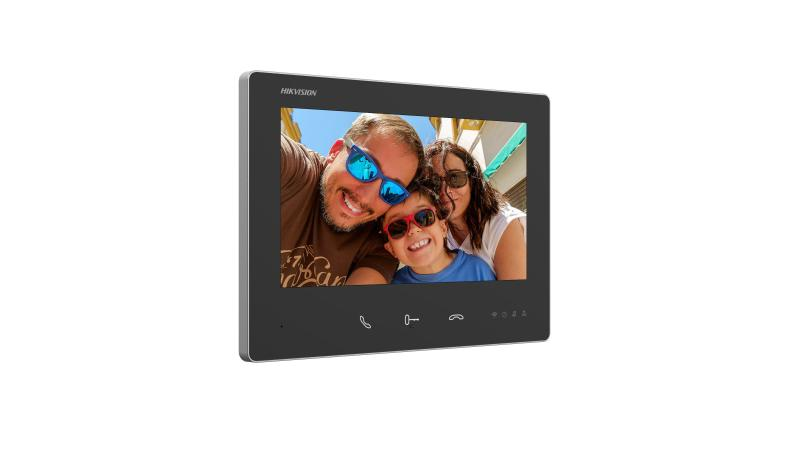 Hikvision DS-KH7300EY-WTE2, 2-Draht Modulare Gegensprechanlage, schwarze Innenstation, WiFi