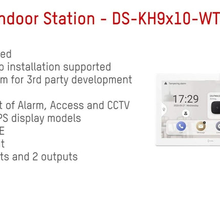 Hikvision Hikvision DS-KH9310-WTE1 (B) Android Innenstation PoE 7" Zoll