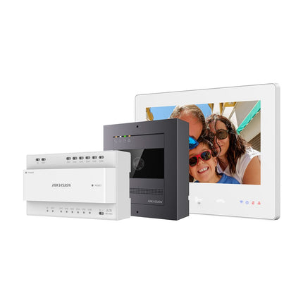 Hikvision Hikvision DS-KIS704EY Video intercom 2 Draads Full HD Aluminum 2-draads Set