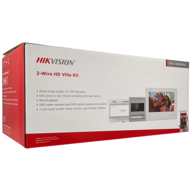 Hikvision Hikvision DS-KIS704EY/RVS, Video intercom 2 Draads Full HD 2-draads Set