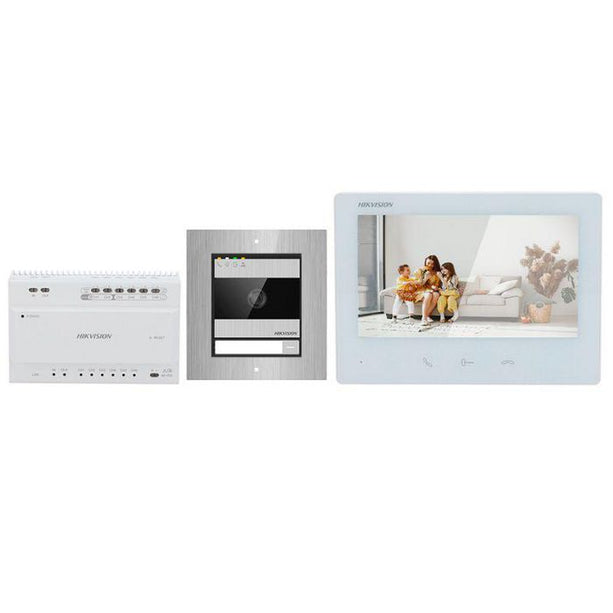 Hikvision Hikvision DS-KIS704EY/RVS, Video intercom 2 Draads Full HD 2-draads Set