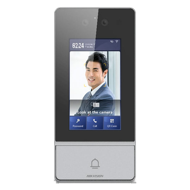 Hikvision Hikvision DS-KV9503-WBE1, metalen deurstation Face recognition/card/code outdoor, PoE/WiFi