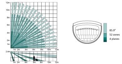 Hikvision Hikvision DS-PDPG12P-EG2-WE Draadloze PIR Glasbreuk detector