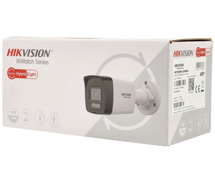 Hikvision Hikvision HWI-B180HA-LUF/SL, 8Mp/4K Smart Hybrid-Light Bullet camera, PoE, Micro sd slot, 2-weg audio