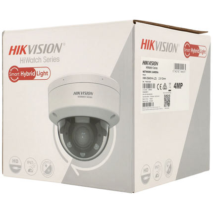 Hikvision Hikvision HWI-D640HA-LZU, 4MP Dome camera, optische zoom 2.8mm-12mm, PoE, Smart Hybrid Lights, 2x Mic.