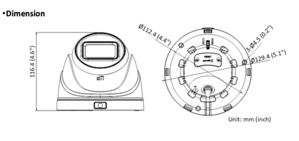 Hikvision HWI-T640HA-Z Caméra à tourelle avec zoom motorisé 4MP, PoE, Micro SD slot, IR, Acusense