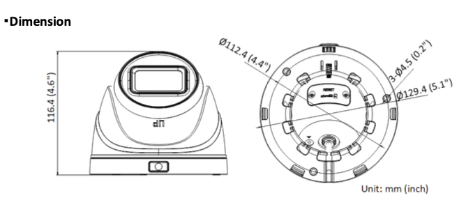 Hikvision HWI-T640HA-Z 4MP Motorzoom Objektiv Turret Kamera, PoE, Micro SD Slot, IR, Acusense