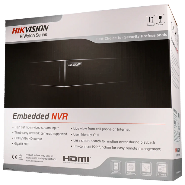 Hikvision HWN-4104MH-4P, 4 Kanal 8Mp/4K NVR, 4x PoE