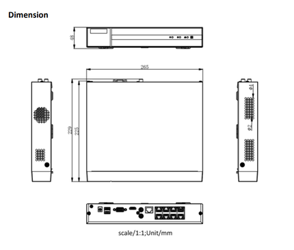 Hikvision Hikvision HWN-4108MH-8P, 8 Kanaals 8Mp/4K NVR, 8x PoE