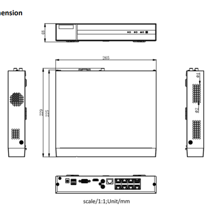 Hikvision Hikvision HWN-4108MH-8P, 8 Kanaals 8Mp/4K NVR, 8x PoE
