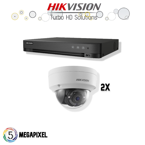 Hikvision Turbo HD Set | 2x Dome | 5 Megapixel |.