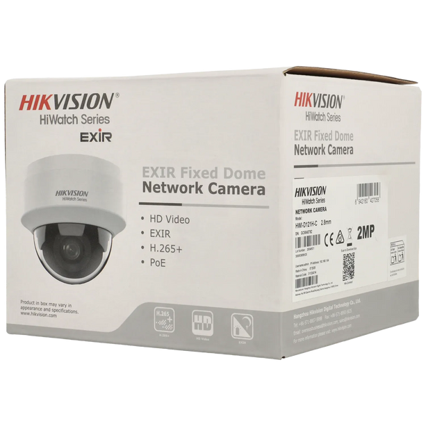 Hikvision HWI-D121H-C, 2MP Dome camera 2.8mm, PoE, 20m IR