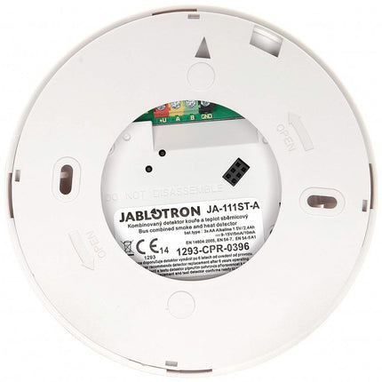 Jablotron JA-111ST-A BUS gecombineerde rook- en hitte detector met brand en inbraaksirene