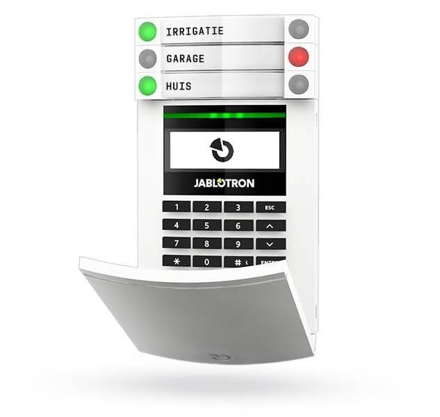 Jablotron Jablotron JA-154E draadloos bedienpaneel met LCD scherm, toetsenbord en RFID