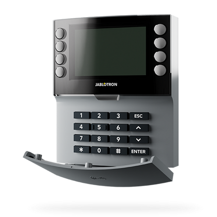Jablotron JA-155E-GR, Wireless controller with four-segment keypad, LCD and RFID reader