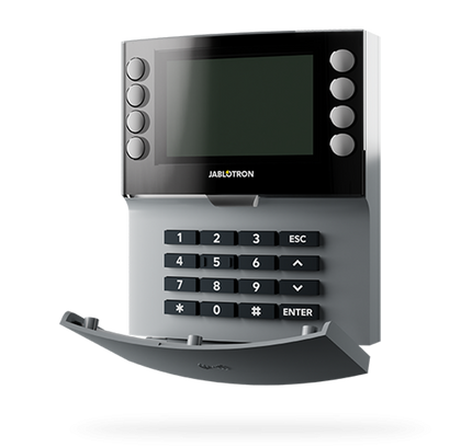 Jablotron JA-155E-GR, Wireless controller with four-segment keypad, LCD and RFID reader