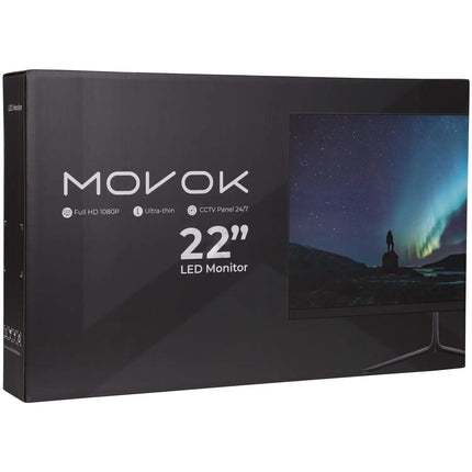 Movok Full HD LED monitor 22 inch met 2 speakers