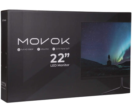 Movok Movok Moniteur LED Full HD 22 pouces avec 2 haut-parleurs