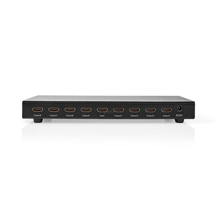 Nedis Nedis 8-Port HDMI Splitter 8x HDMI Output 4K@30Hz 3.4 Gbps Metal Anthracite