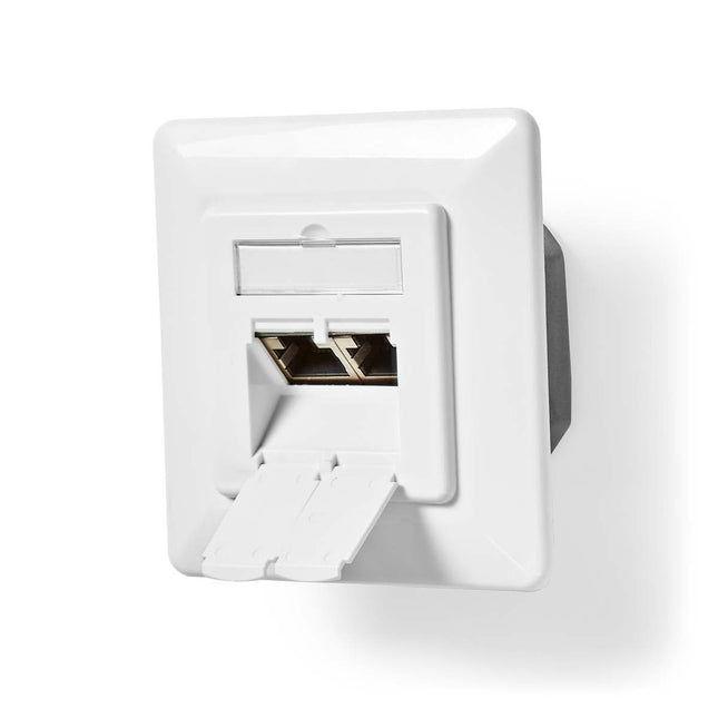Nedis Nedis Network Wall Box encastrable, 2 ports CAT6 Blanc