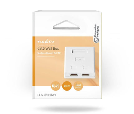 Nedis Nedis Surface-mounted Network Wall Box White