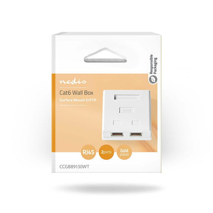 Nedis Nedis Surface-mounted Network Wall Box White