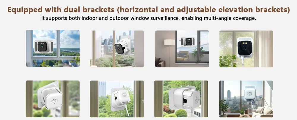 Nedis Nedis Window Camera Dual WiFi, Micro SD, Starlight, 4Mp resolution