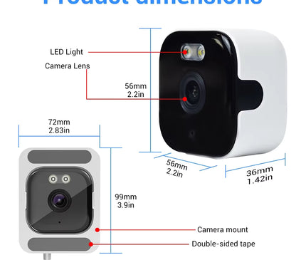 Nedis Nedis Window Camera Dual WiFi, Micro SD, Starlight, 4Mp resolution