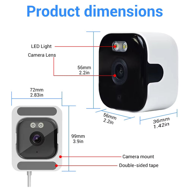 Nedis Nedis Window Camera Dual WiFi, Micro SD, Starlight, 4Mp resolution