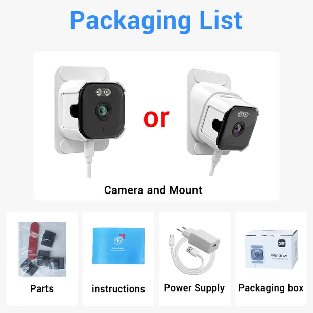 Nedis Nedis Window Camera Dual WiFi, Micro SD, Starlight, 4Mp resolution