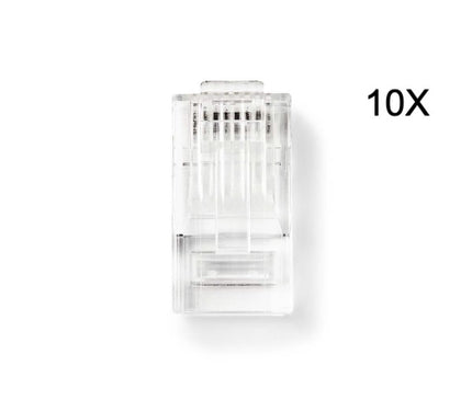Nedis Nedis RJ45 Connector CAT6, Gold-plated 10 Pieces, Solid Conductor