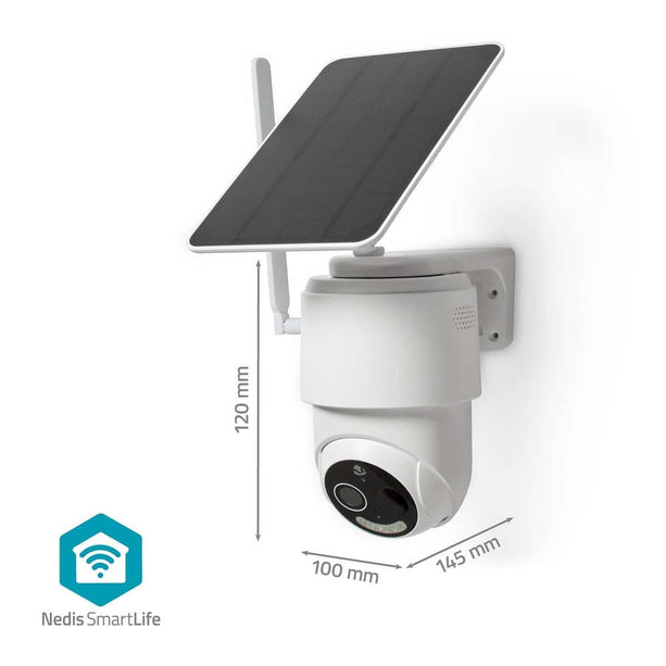 Nedis Nedis SmartLife 4G PTZ Camera voor buiten met zonnepaneel en batterij