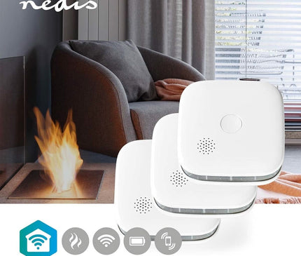 Nedis Nedis SmartLife Rauchmelder 3er Set mit austauschbaren Batterien
