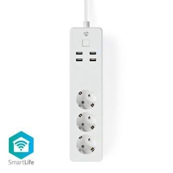 Nedis Nedis Wi-Fi Smart Stekkerdoos | 3x Schuko Type F | 4x USB | 16 A