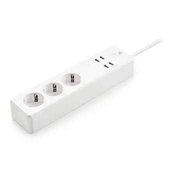 Nedis Nedis Wi-Fi Smart Stekkerdoos | 3x Schuko Type F | 4x USB | 16 A