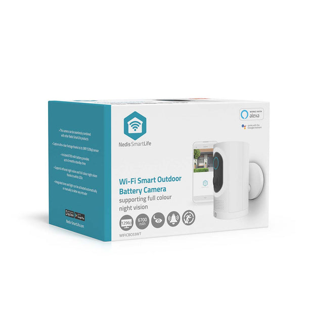 Nedis Nedis Wi-Fi Smartlife 3Mp outdoor IP camera with motion sensor, battery, hybrid light