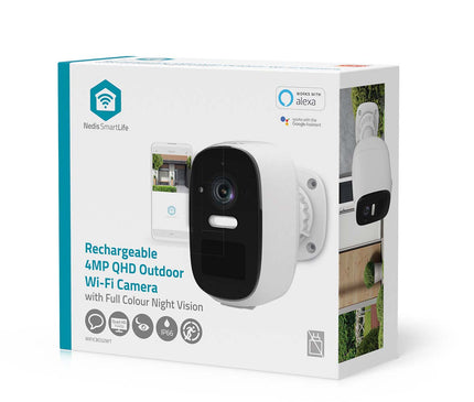 Nedis Nedis Wi-Fi Smartlife 4MP caméra IP extérieure Résistante à l'eau