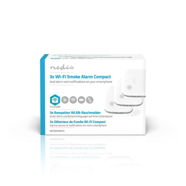 Nedis SmartLife Rookmelder set van 3 stuks incl. vervangbare batterijen