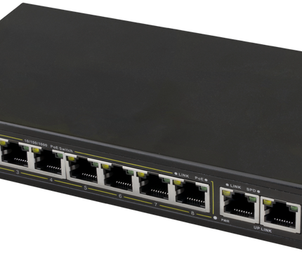 Pulsar Pulsar SG108WP 8xPoE+ 2x uplink Gigabit switch 120W t.b.v Pulsar kast