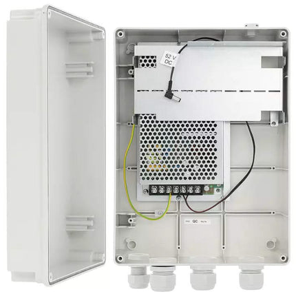 Pulsar SWSH120 ABS Kast IP56 met 52VDC/120W voeding t.b.v. PoE switch