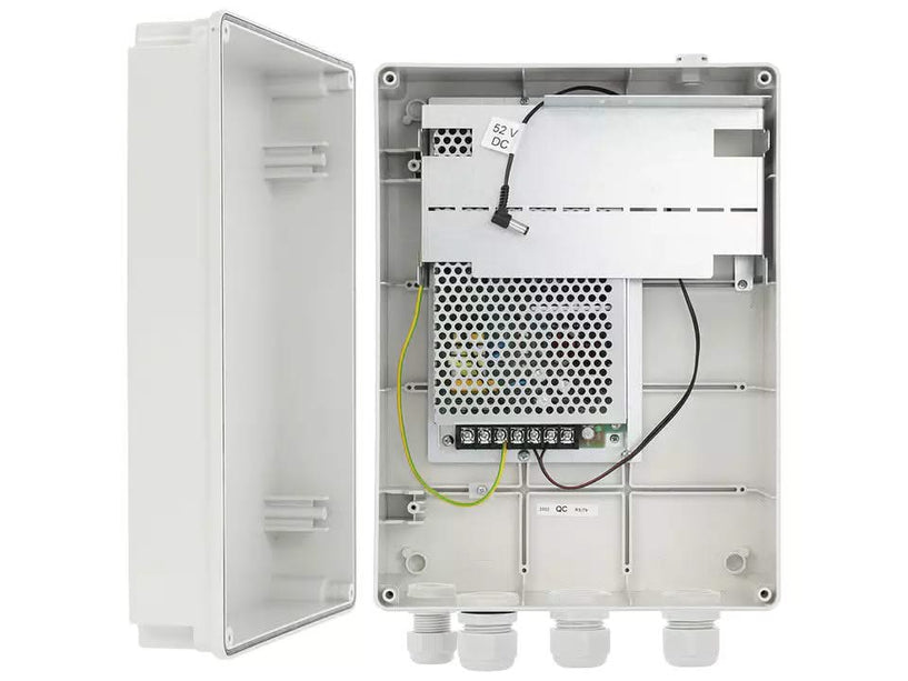 Pulsar SWSH120 ABS Kast IP56 met 52VDC/120W voeding t.b.v. PoE switch